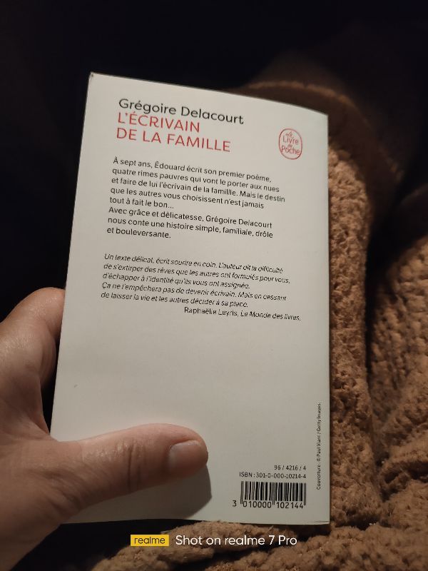 L'ecrivain de la famille | Grégoire Delacourt