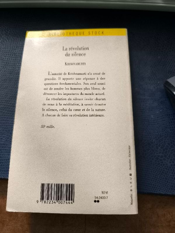 La révolution du silence | Jiddu Krishnamurti, Mary Lutyens