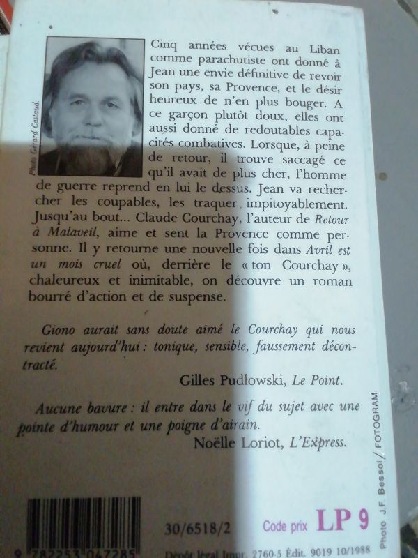 Avril est un mois cruel | Claude Courchay