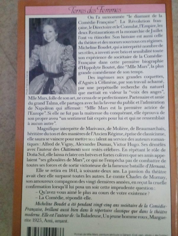 Mademoiselle Mars : l'inimitable | Micheline Boudet