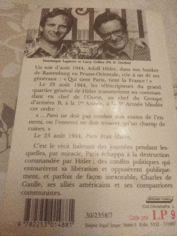 Paris brûle-t'il ? | Dominique Lapierre, Larry Collins