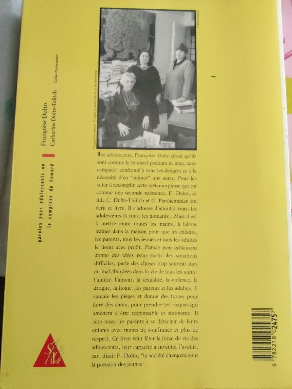 Paroles pour adolescents ou Le complexe du homard | Françoise Dolto, Catherine Dolto-Tolitch, Colette Percheminier