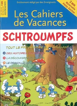 Les cahiers de vacances Schtroumpfs : 3 ans maternelle petite section | 