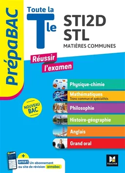 Toute la terminale STI2D, STL : matières communes : nouveau bac | 