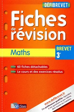 Maths 3e brevet : fiches de révision | 