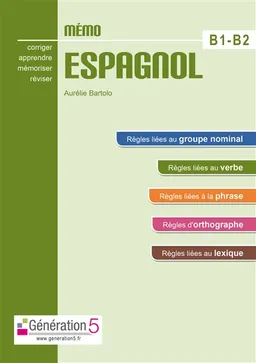 Mémo espagnol B1-B2 | Aurélie Bartolo