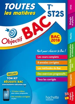 Toutes les matières, terminale ST2S : bac 2018 | 