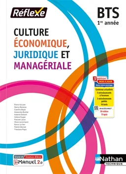 Culture économique, juridique et managériale BTS 1re année : livre + licence élève | 