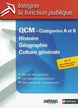QCM, catégories A et B : histoire, géographie, culture générale | Sylvie Grasser