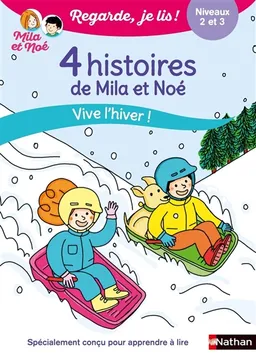 4 histoires de Mila et Noé : vive l'hiver ! : niveaux 2 et 3 | Eric Battut, Nathalie Desforges, Marion Piffaretti