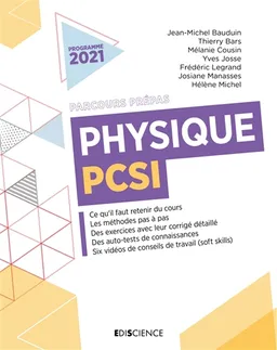 Physique PCSI : programme 2021 | 