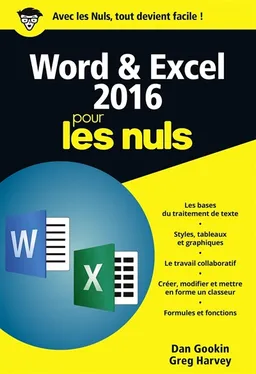Word & Excel 2016 pour les nuls | Dan Gookin, Greg Harvey