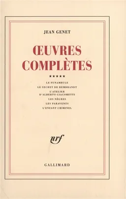 Oeuvres complètes. Vol. 5 | Jean Genet