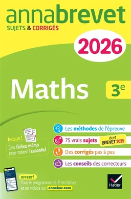 Maths 3e : nouveau brevet 2026 | Emmanuelle Michaud, Jérôme Boudier, Bernard Demeillers