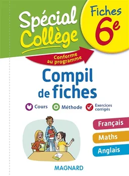Compil de fiches 6e : français, maths, anglais : conforme au programme | Romane Yao, Stéphane Renouf, Coline Baudry