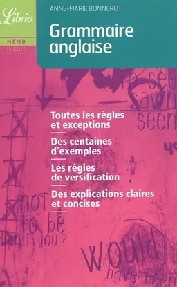 Grammaire anglaise | Anne-Marie Bonnerot