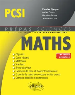 Maths PCSI | Walter Damin, Mathieu Fontes, Christophe Jan, Nicolas Nguyen