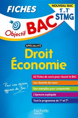 Droit, économie spécialité, 1re et terminale STMG : fiches : nouveau bac | Bruno Bonnefous, Marc Geronimi, David Leccia