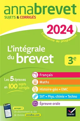 L'intégrale du brevet 3e : 2024 | 