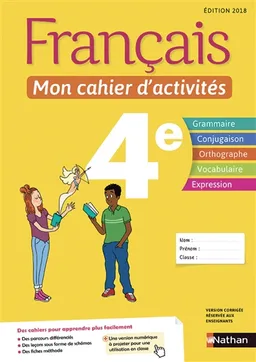 Français, mon cahier d'activités 4e | Stéphanie Callet
