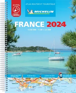 France 2024 : atlas routier et touristique : plastifié | Manufacture française des pneumatiques Michelin