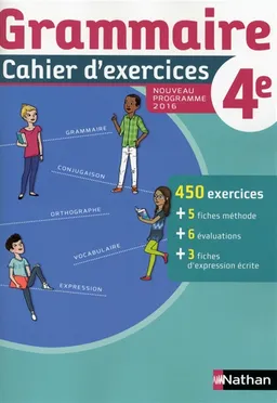 Grammaire 4e : cahier d'exercices : nouveau programme 2016 | Pierre-Alain Chiffre, Cécile de Cazanove