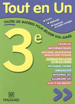 Tout en un 3e | Philippe Lehu, Bruno Bénitah, Nadine Daboval, Peggy Nille, Marc Lizano, Kilia