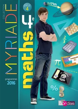 Maths 4e : cycle 4 : programme 2016 | Marc Boullis