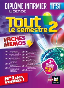 Diplôme infirmier, licence IFSI : tout le semestre 2, en fiches mémos | Kamel Abbadi