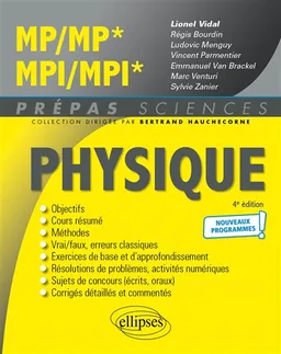 Physique MP, MP*, MPI, MPI* : nouveaux programmes | Lionel Vidal
