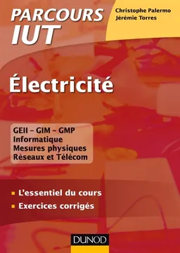 Electricité : GEII-GIM-GMP, informatique, mesures physiques, réseaux et Télécom : l'essentiel du cours, exercices corrigés | Christophe Palermo, Jérémie Torres