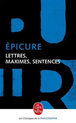 Lettres, maximes, sentences | Epicure, Jean-François Balaudé