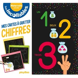 Les incollables : chiffres, mes cartes à gratter : maternelle, 3-6 ans | Vaïnui de Castelbajac