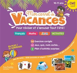 Mon carnet de vacances : pour réviser et s’amuser tout l’été ! : du CM2 à la 6e, 10-11 ans | 