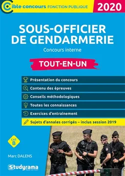 Sous-officier de gendarmerie : concours interne, cat. B : tout-en-un, 2020 | Marc Dalens