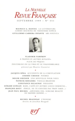 Nouvelle revue française, n° 551 | 