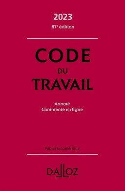 Code du travail : annoté, commenté en ligne : 2023 | Christophe Radé, Caroline Dechristé, Magali Gadrat
