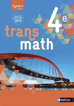 Transmath 4e, cycle 4, 2e année : nouveau programme 2016 : grand format | Joël Malaval