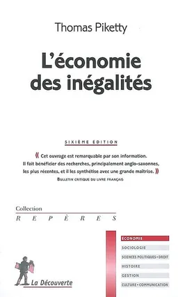 L'économie des inégalités | Thomas Piketty