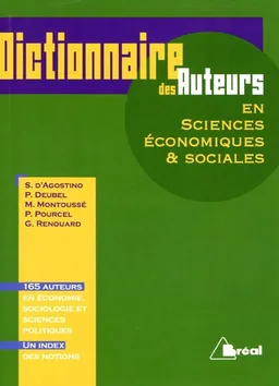 Dictionnaire des auteurs en sciences économiques et sociales | Philippe Deubel, Marc Montoussé