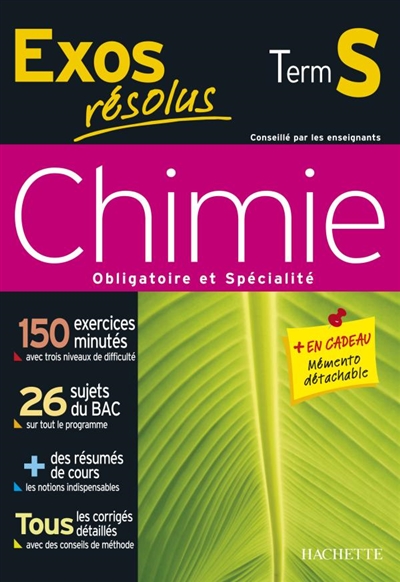 Chimie, obligatoire et spécialité terminale S | 