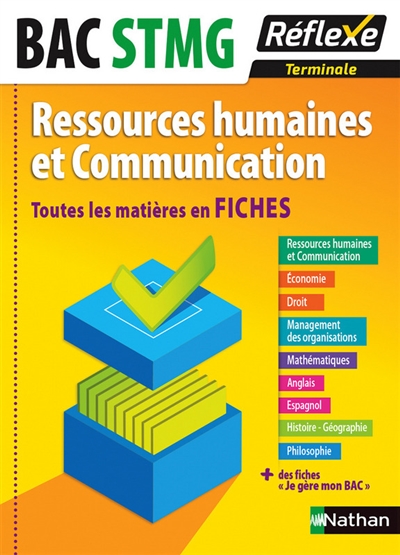 Ressources humaines et communication terminale bac STMG : toutes les matières en fiches | 