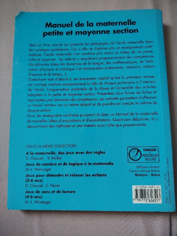 Manuel de la maternelle en petite et moyenne section : cycle des apprentissages premiers | Denise Chauvel, Anne-Marie Casanova