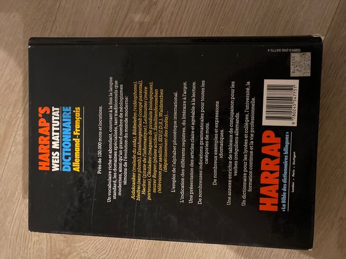 Dictionnaire allemand français Harrap’s | Weis pons