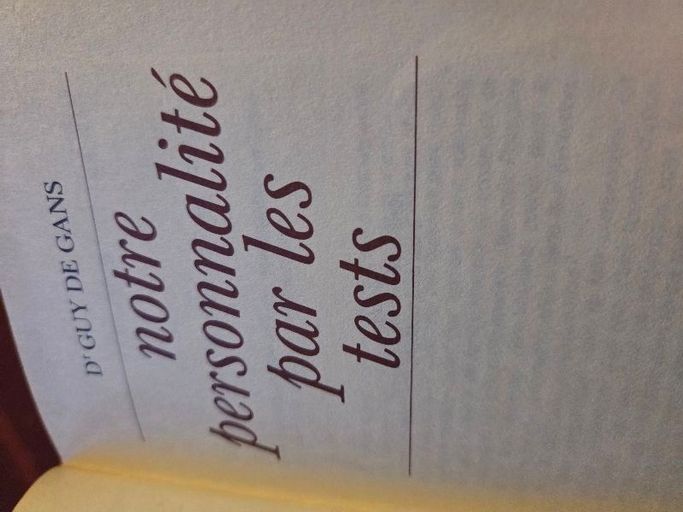 TESTS ET PERSONNALITES | DR GUY DE GANS