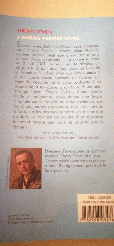 J aurais préféré vivre | Thierry Cohen