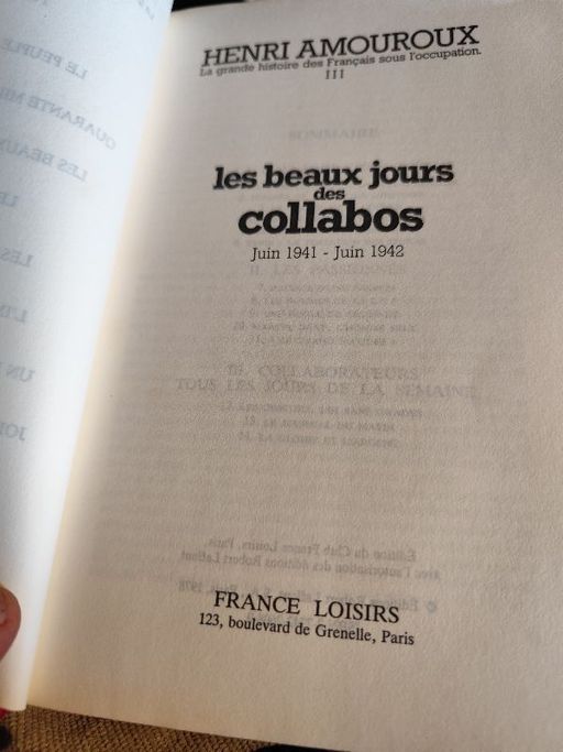 Les beaux jours des collabos | Henri amouroux