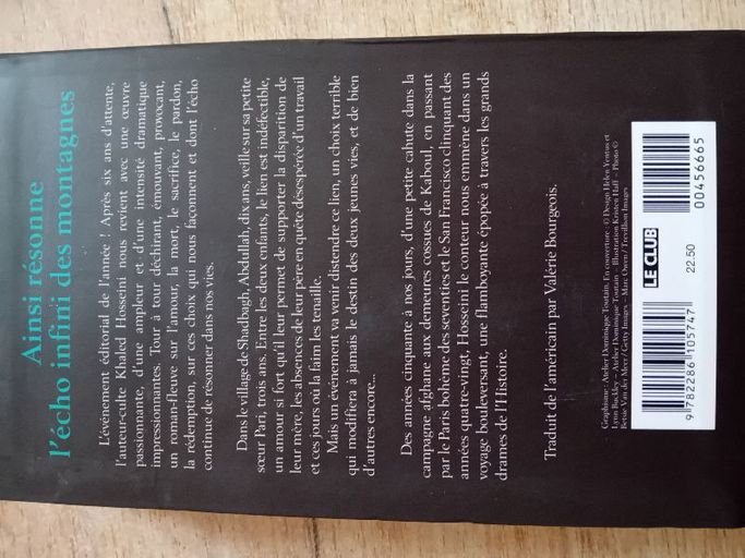 Ainsi resonne l'echo infini des montagnes | Khaled Hosseini