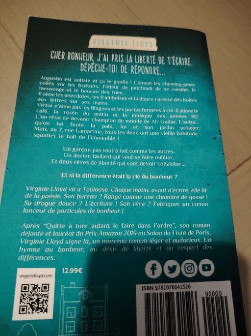 Cher bonheur, j'ai pris la liberté de t'écrire. Dépêche-toi de répondre... | Virginie Lloyd