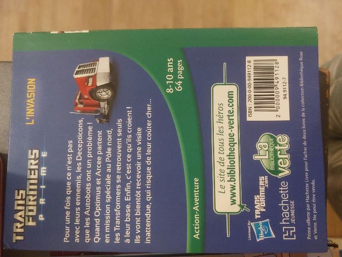 Transformers prime L'invasion | Bibliothèque vertes
